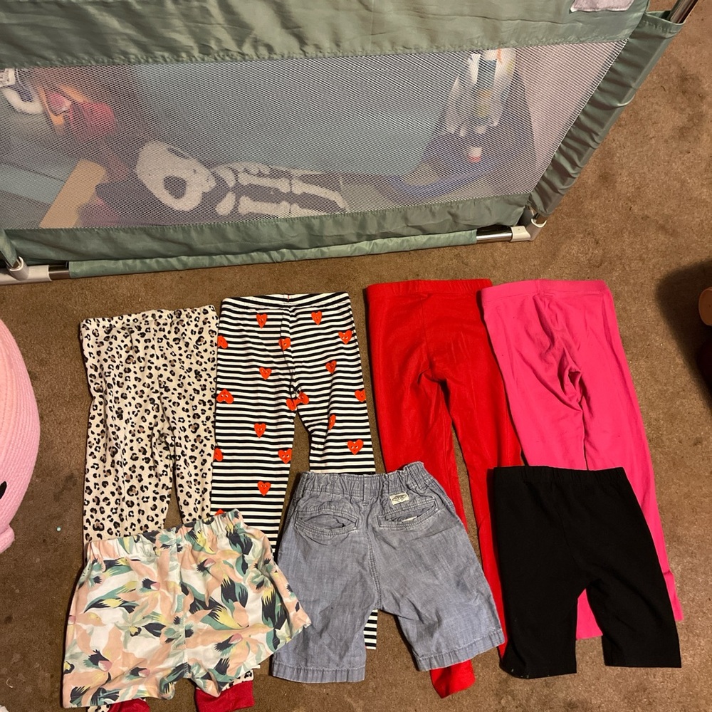 Colorful Kids Leggings and Shorts Set